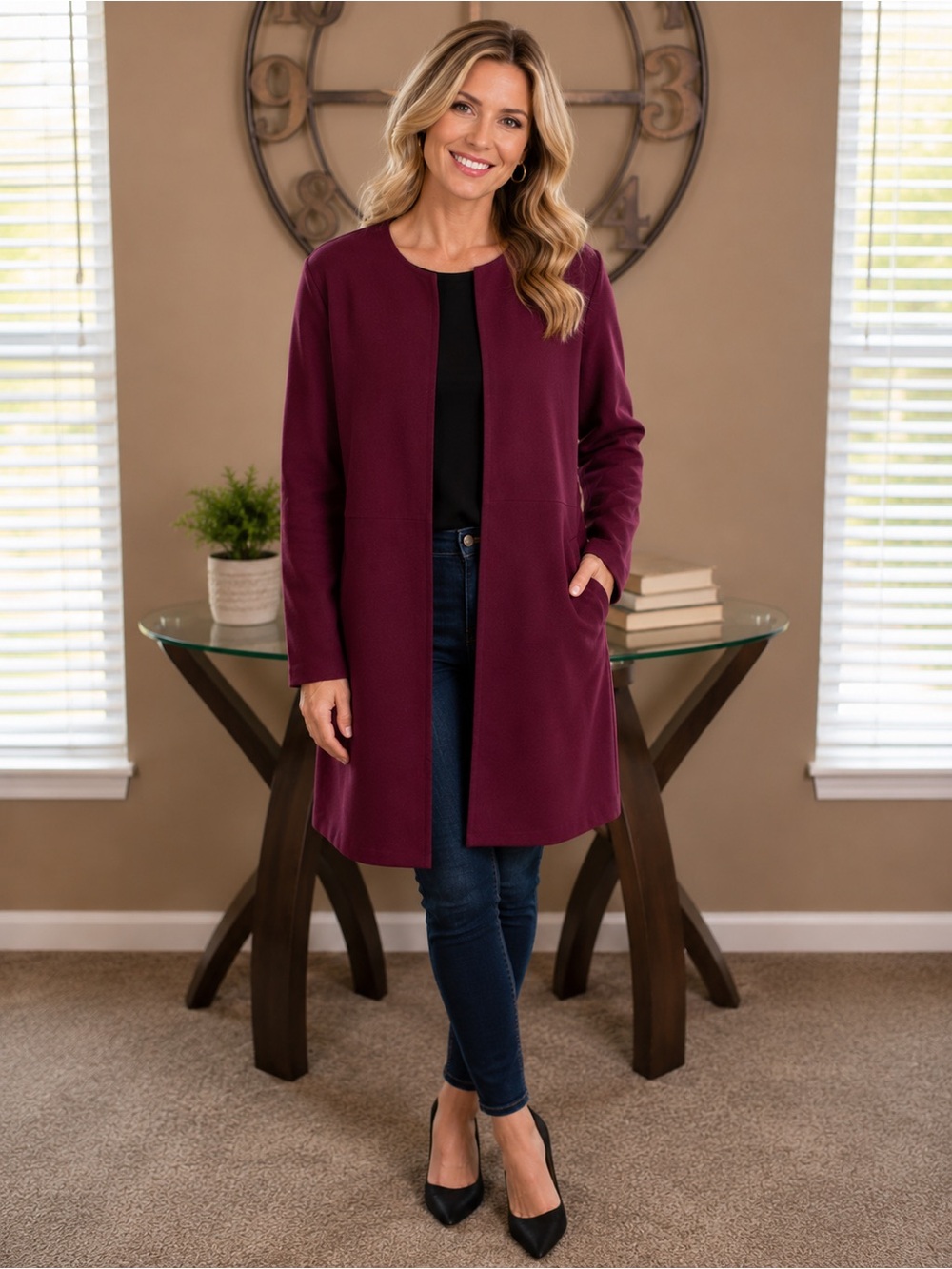Lafayette 148 New York Wool Long Blazer Size 14 NWT